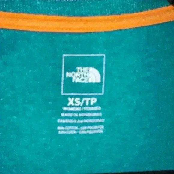 The North Face T-Shirt Teal Orange XS for Women - Picture 8 of 8